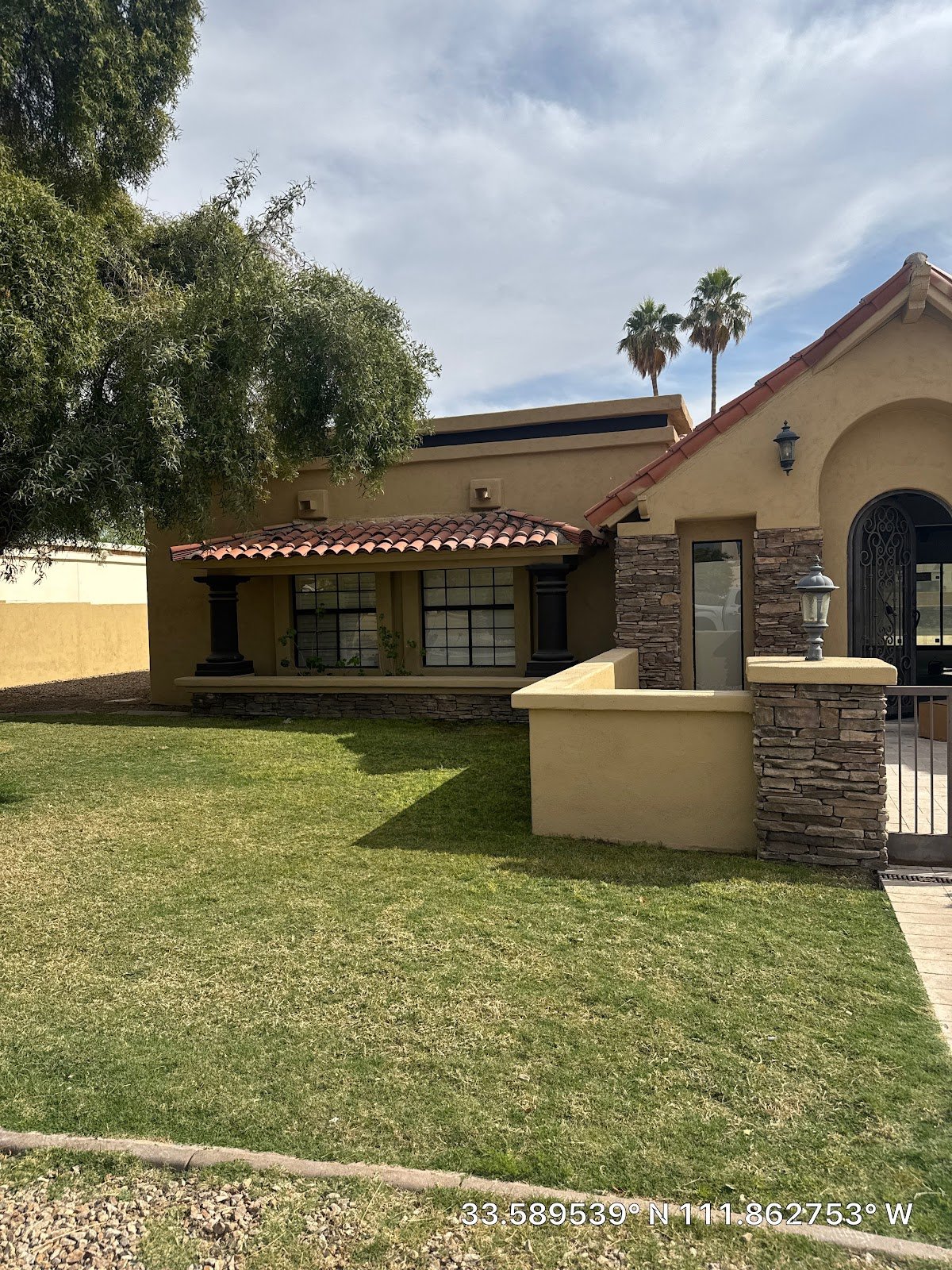 Exterior painting before - North Scottsdale home